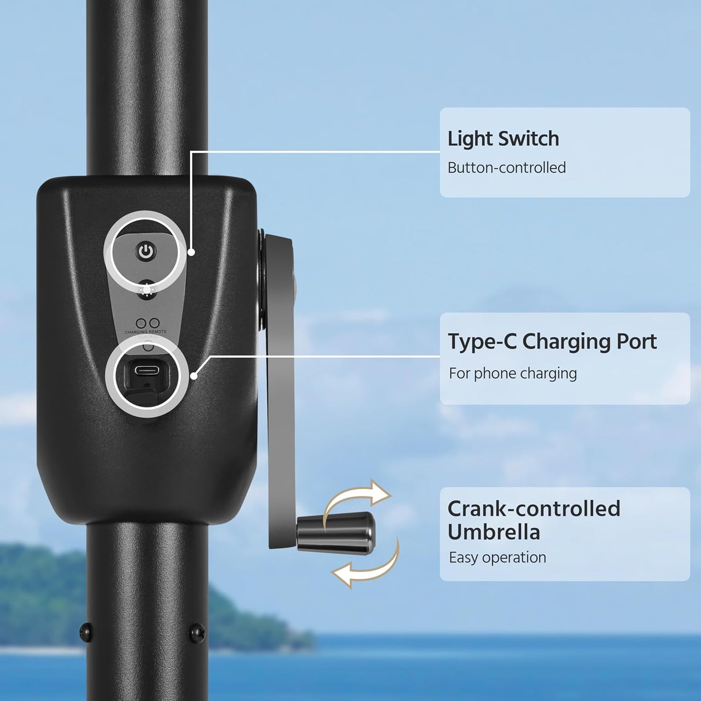 LED Solar Parasol™