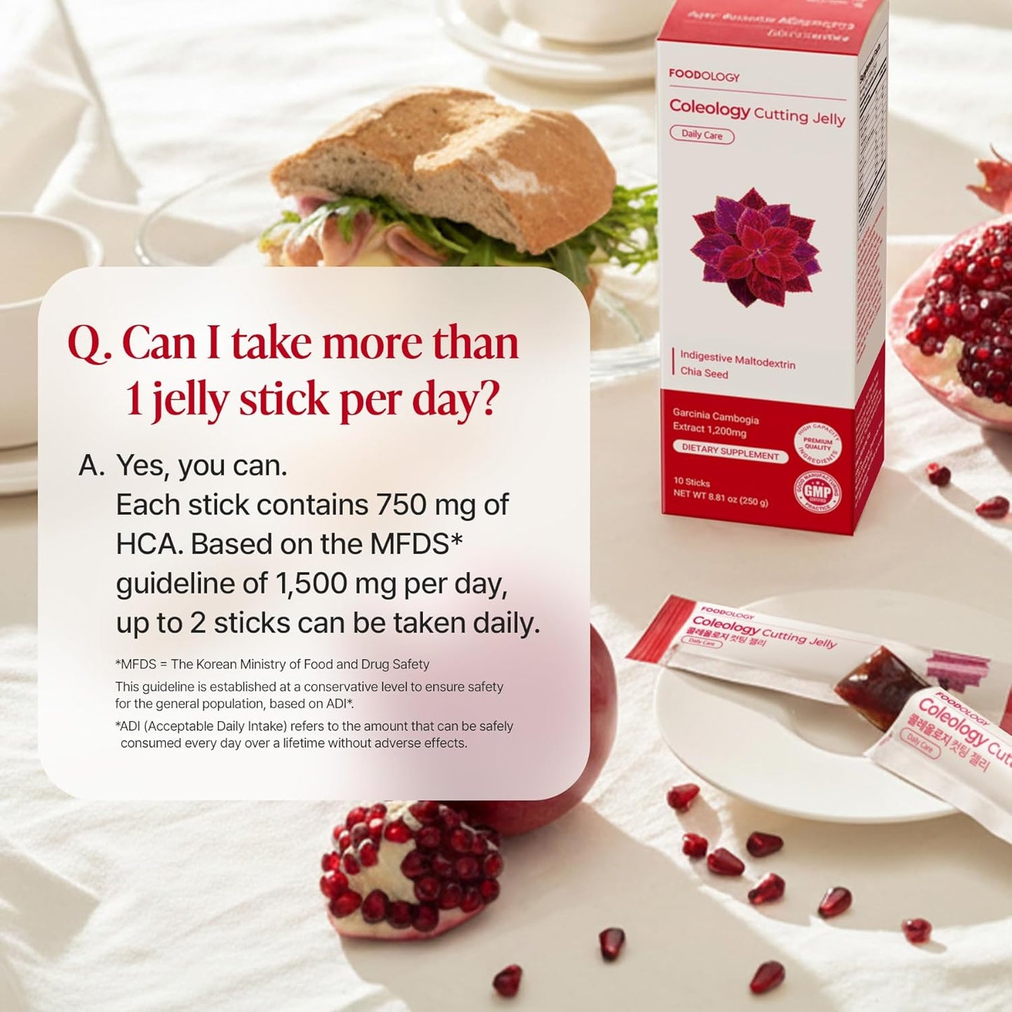 Cutting Jelly - Pomegranate Flavored 8.81 oz /10 Sticks